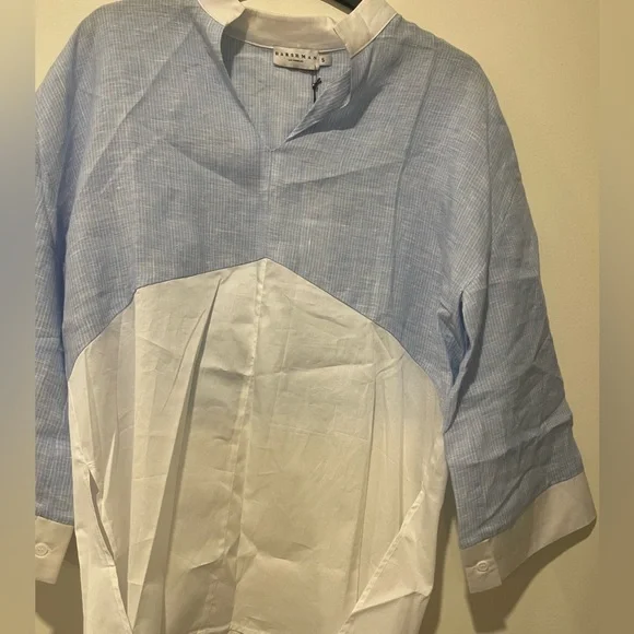 Balmain Blue and White Button Down Shirt - Picture 3 of 7